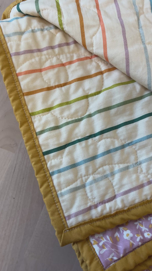 Daisy Floral Baby Quilt and "Will You Be My Friend?" Book Bundle
