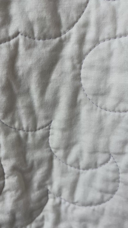 Handmade Purple & White Throw Quilt – Modern Double Irish Chain