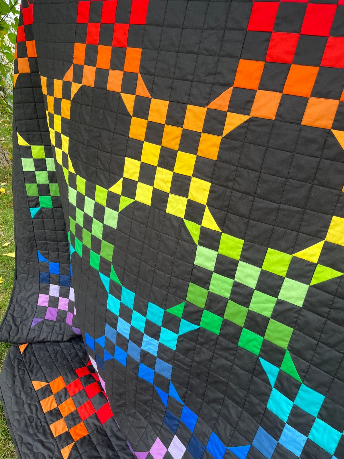 Rainbow Dreams Handmade Patchwork Quilt - The QuilTea Corner