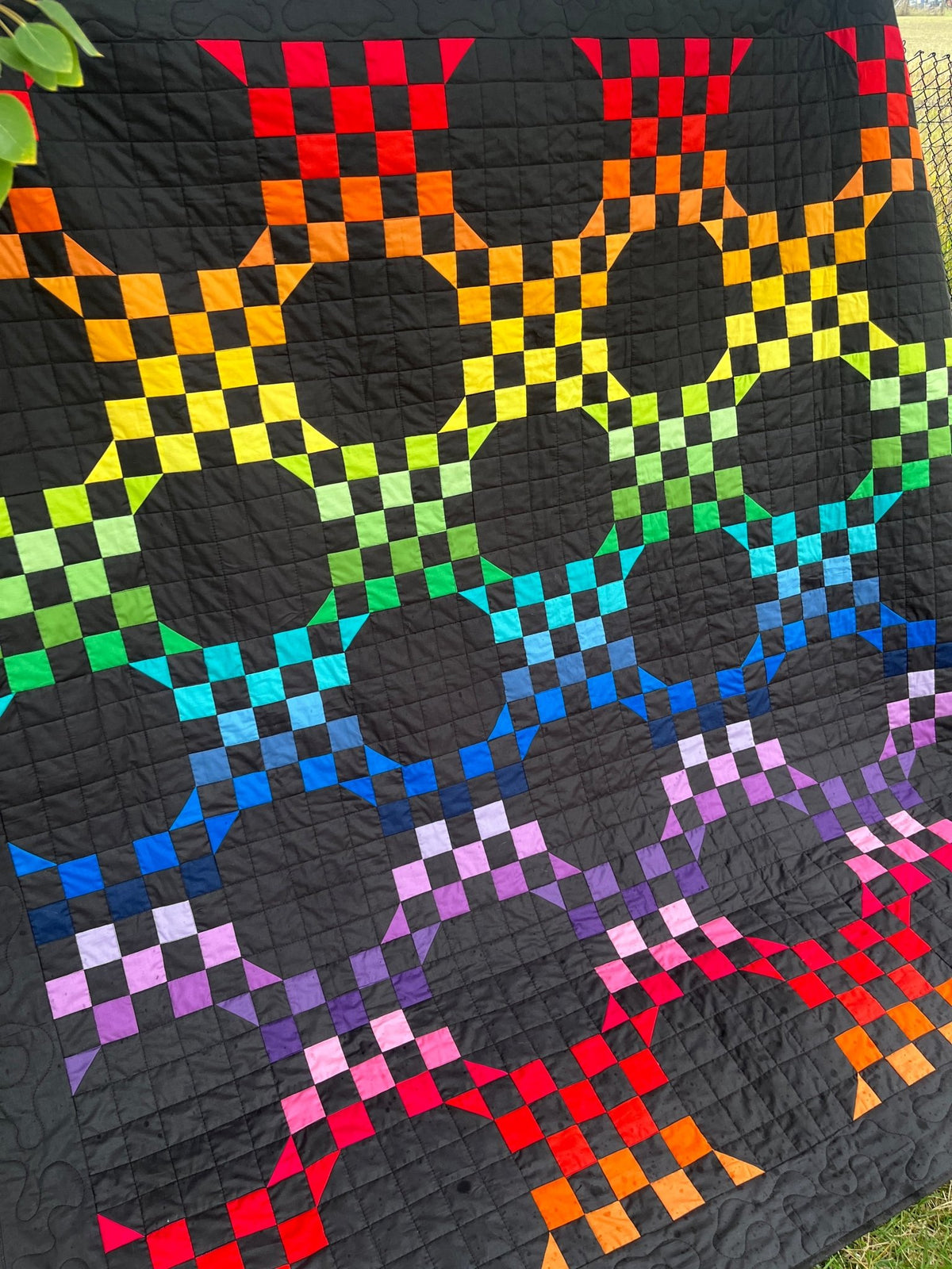 Rainbow Dreams Handmade Patchwork Quilt - The QuilTea Corner