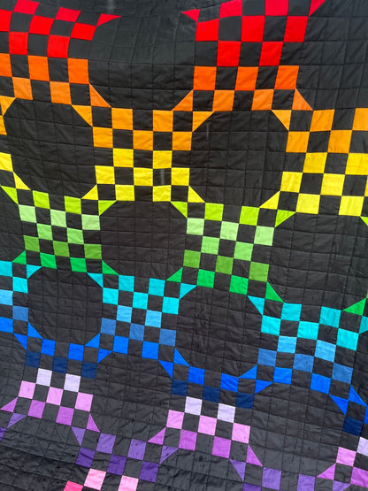 Rainbow Dreams Handmade Patchwork Quilt - The QuilTea Corner