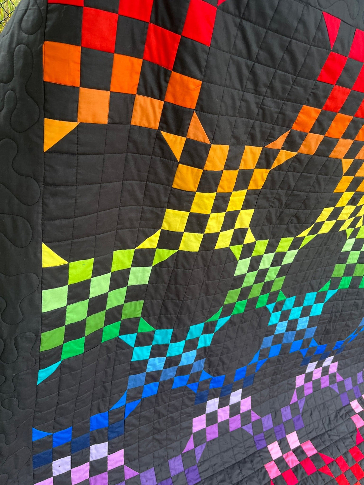 Rainbow Dreams Handmade Patchwork Quilt - The QuilTea Corner