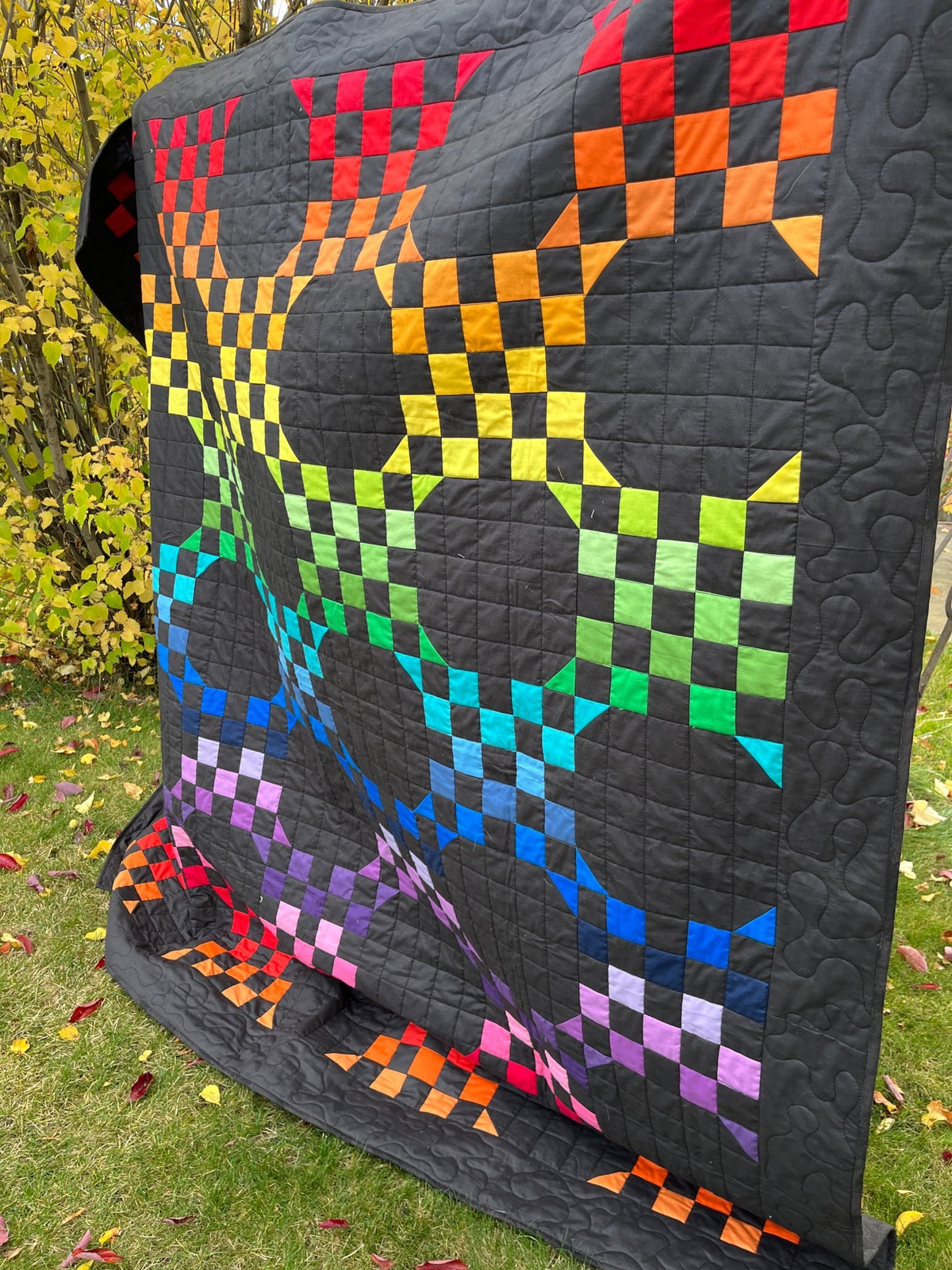 Rainbow Dreams Handmade Patchwork Quilt - The QuilTea Corner