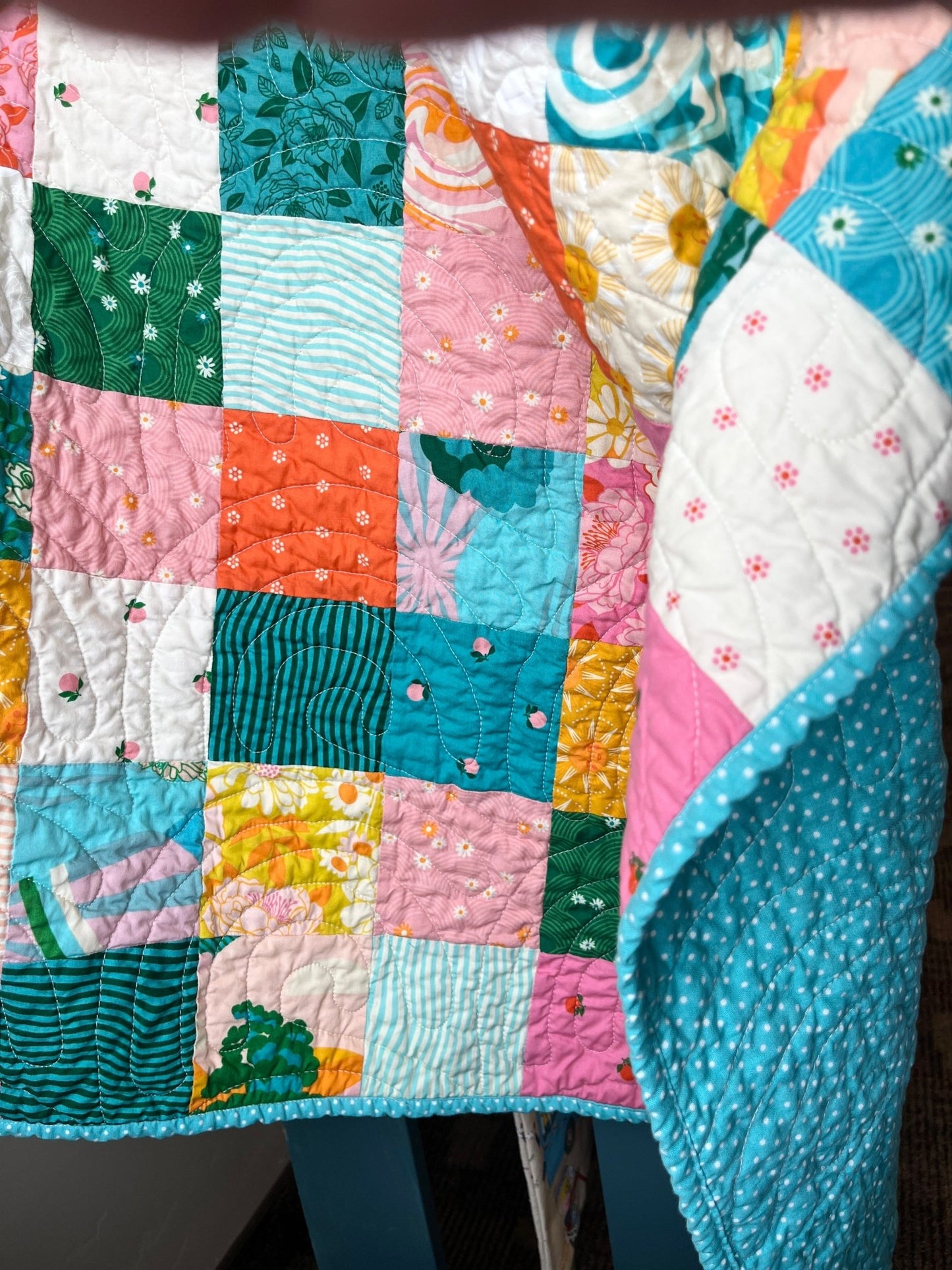 Rise and Shine Patchwork Large Throw Quilt - The QuilTea Corner
