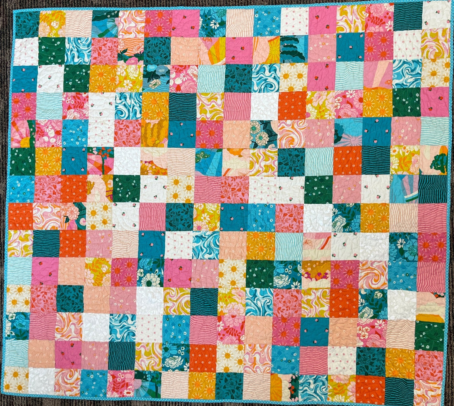 Rise and Shine Patchwork Large Throw Quilt - The QuilTea Corner