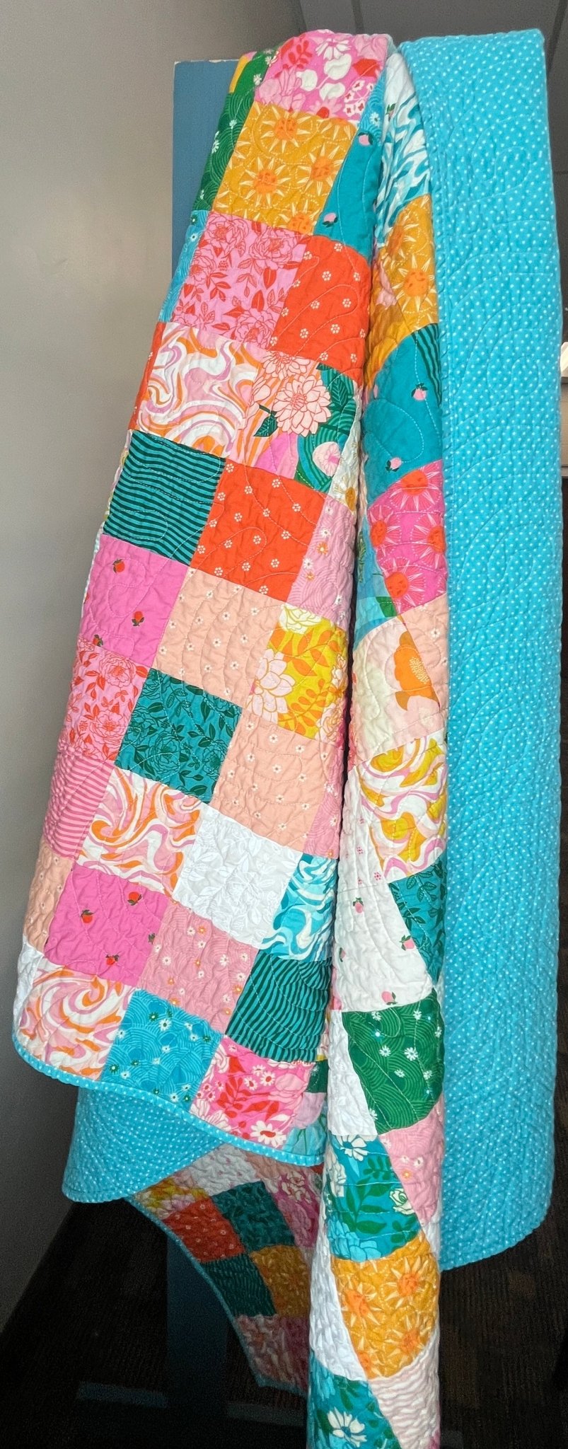 Rise and Shine Patchwork Large Throw Quilt - The QuilTea Corner