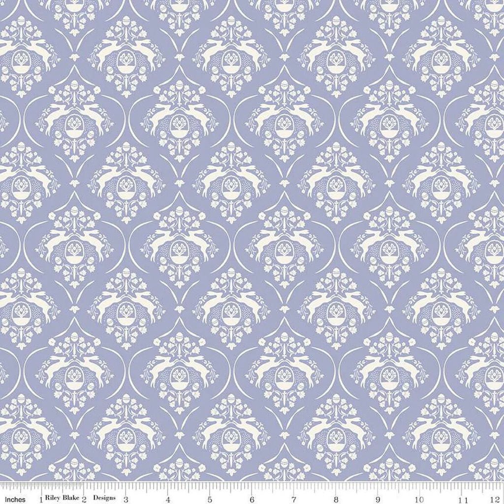 Springtime Damask | Lilac 1/2 yard - The QuilTea Corner