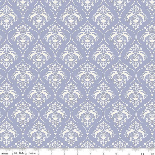 Springtime Damask | Lilac 1/2 yard - The QuilTea Corner