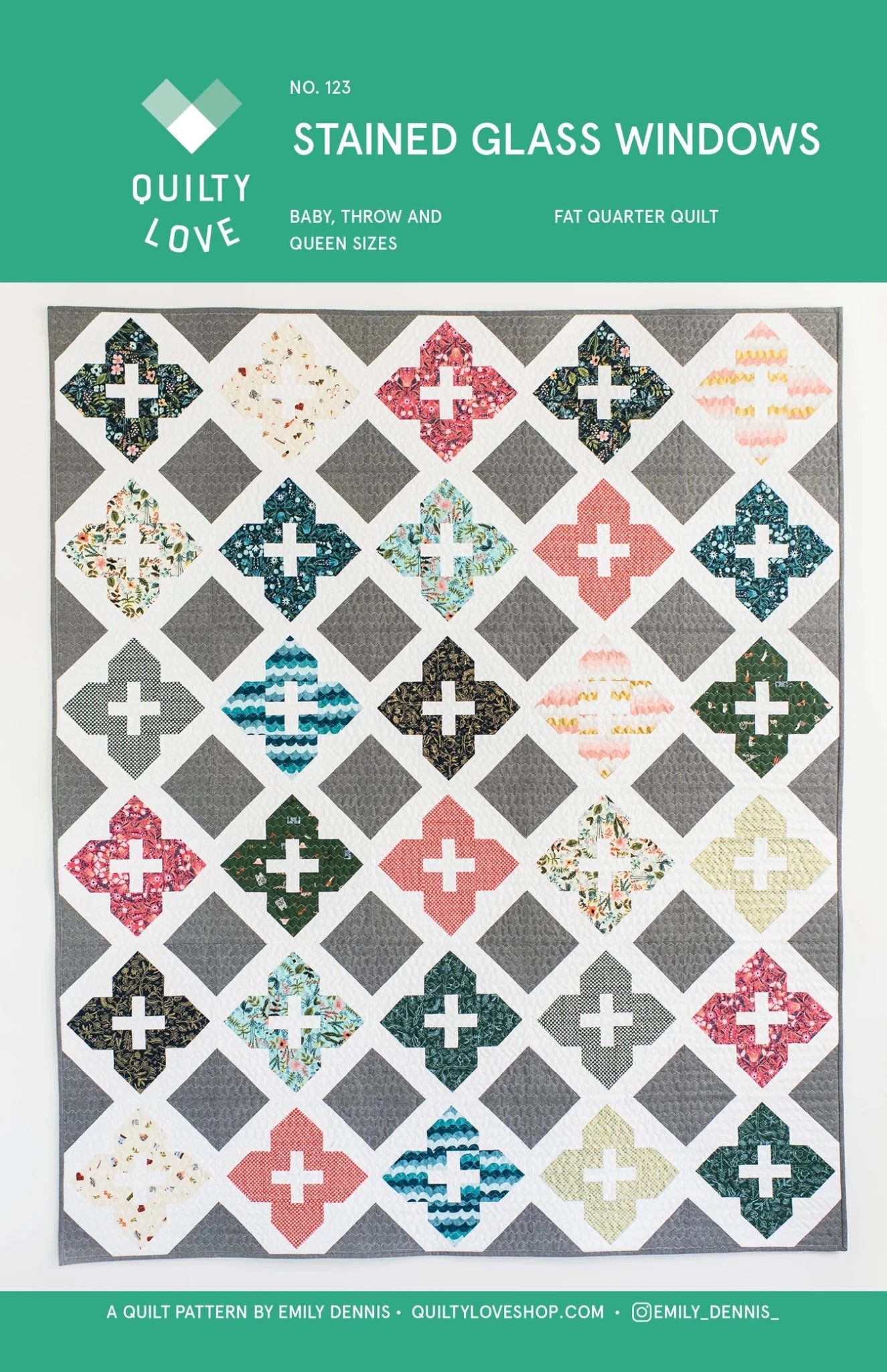 Stained Glass Windows PAPER Quilt Pattern - The QuilTea Corner