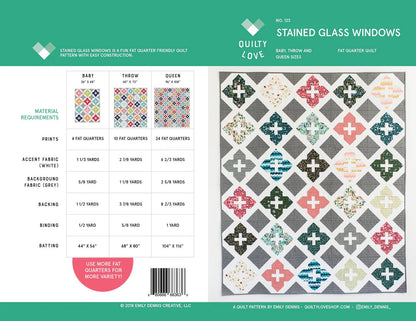 Stained Glass Windows PAPER Quilt Pattern - The QuilTea Corner