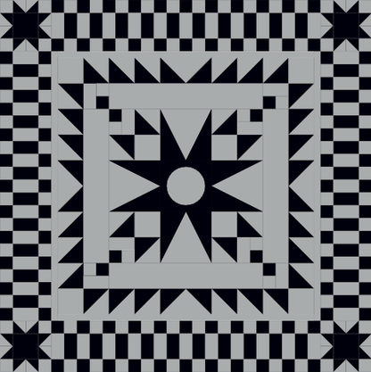 Sticks and Stones Throw Sized Quilt Kit - Black & Grey - Pattern not included. - The QuilTea Corner