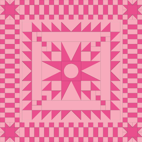 Sticks and Stones Throw Sized Quilt Kit - Pink - Pattern not included. - The QuilTea Corner