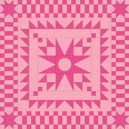 Sticks and Stones Throw Sized Quilt Kit - Pink - Pattern not included. - The QuilTea Corner