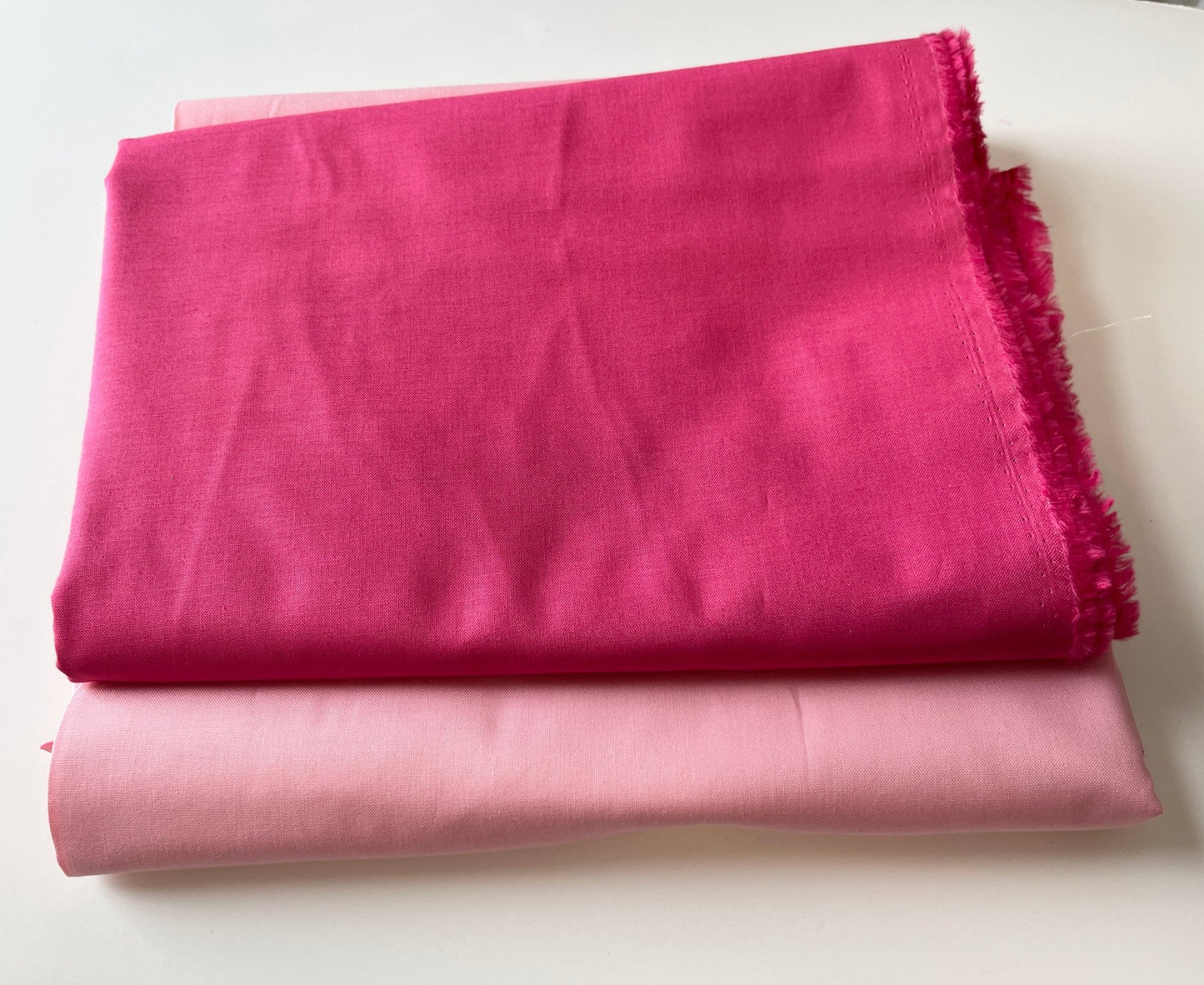 Sticks and Stones Throw Sized Quilt Kit - Pink - Pattern not included. - The QuilTea Corner