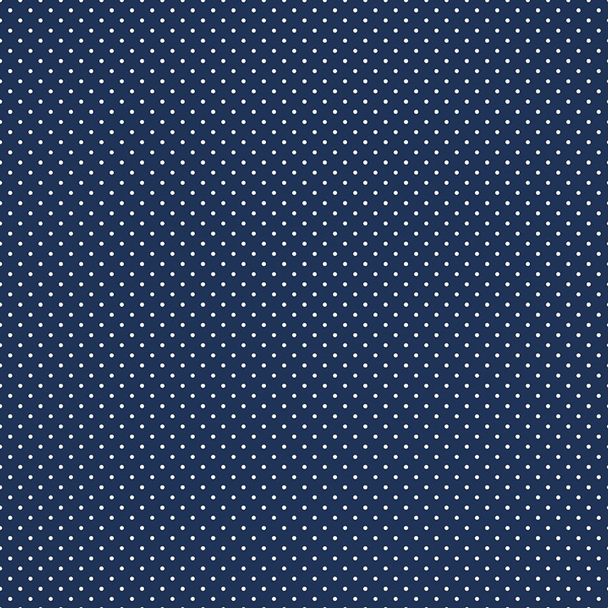 Swiss Dot Navy | 1/2 yard - The QuilTea Corner