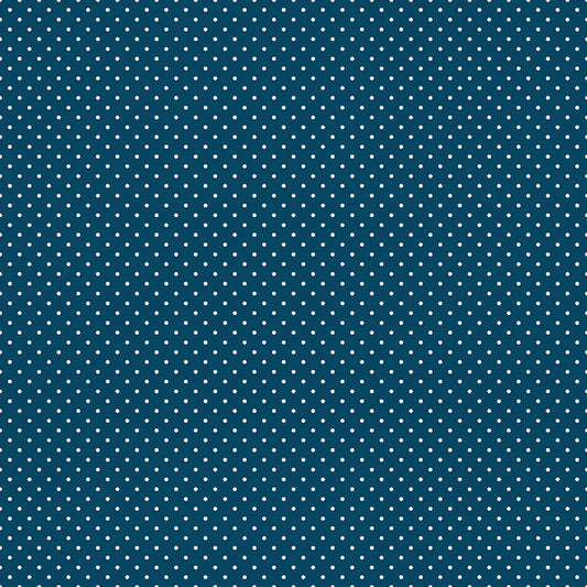 Swiss Dot Oxford Blue | 1/2 yard - The QuilTea Corner