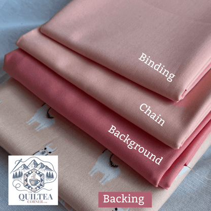 Toddler Irish Chain Quilt Kit - Coral | Toddler Size, All Fabrics Included - The QuilTea Corner