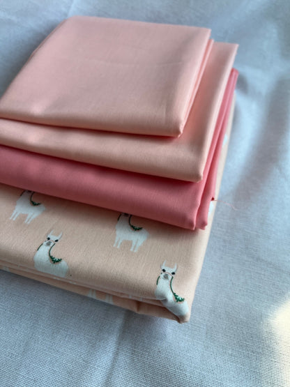 Toddler Irish Chain Quilt Kit - Coral | Toddler Size, All Fabrics Included - The QuilTea Corner