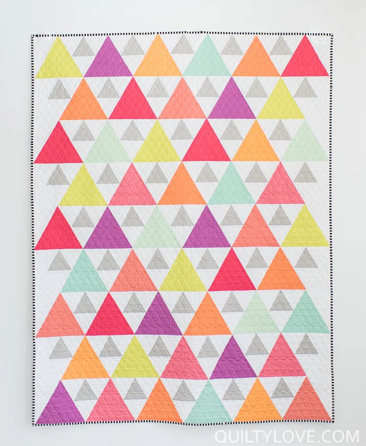Triangle Peaks PAPER Quilt Pattern - The QuilTea Corner