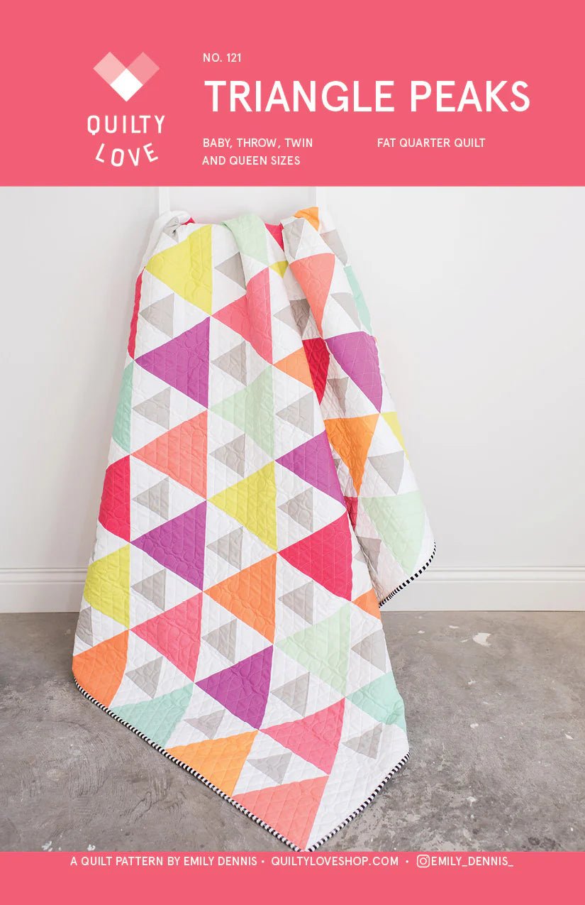 Triangle Peaks PAPER Quilt Pattern - The QuilTea Corner