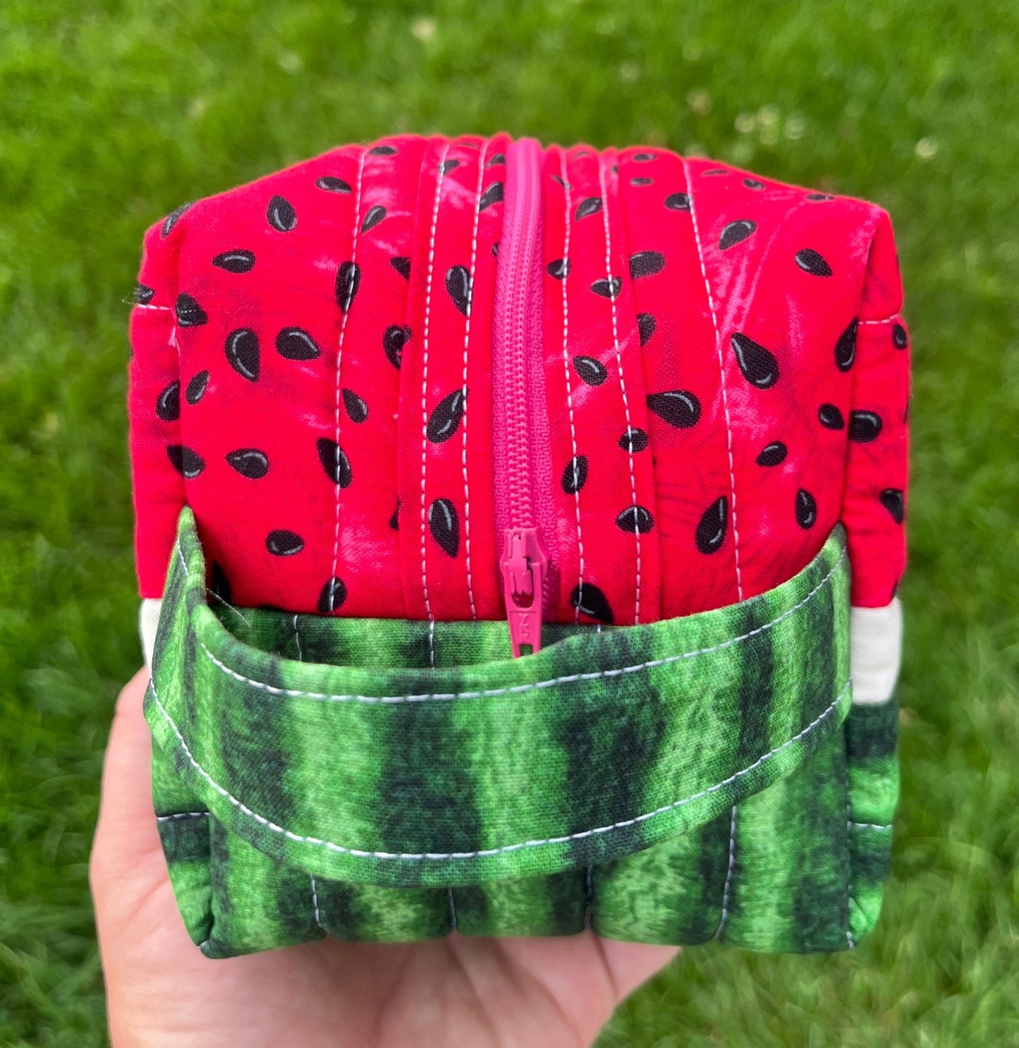 Watermelon Zippered Boxy Bag - The QuilTea Corner