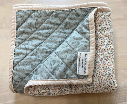 Wildflower Baby Crib Quilt: Forest Animals - The QuilTea Corner