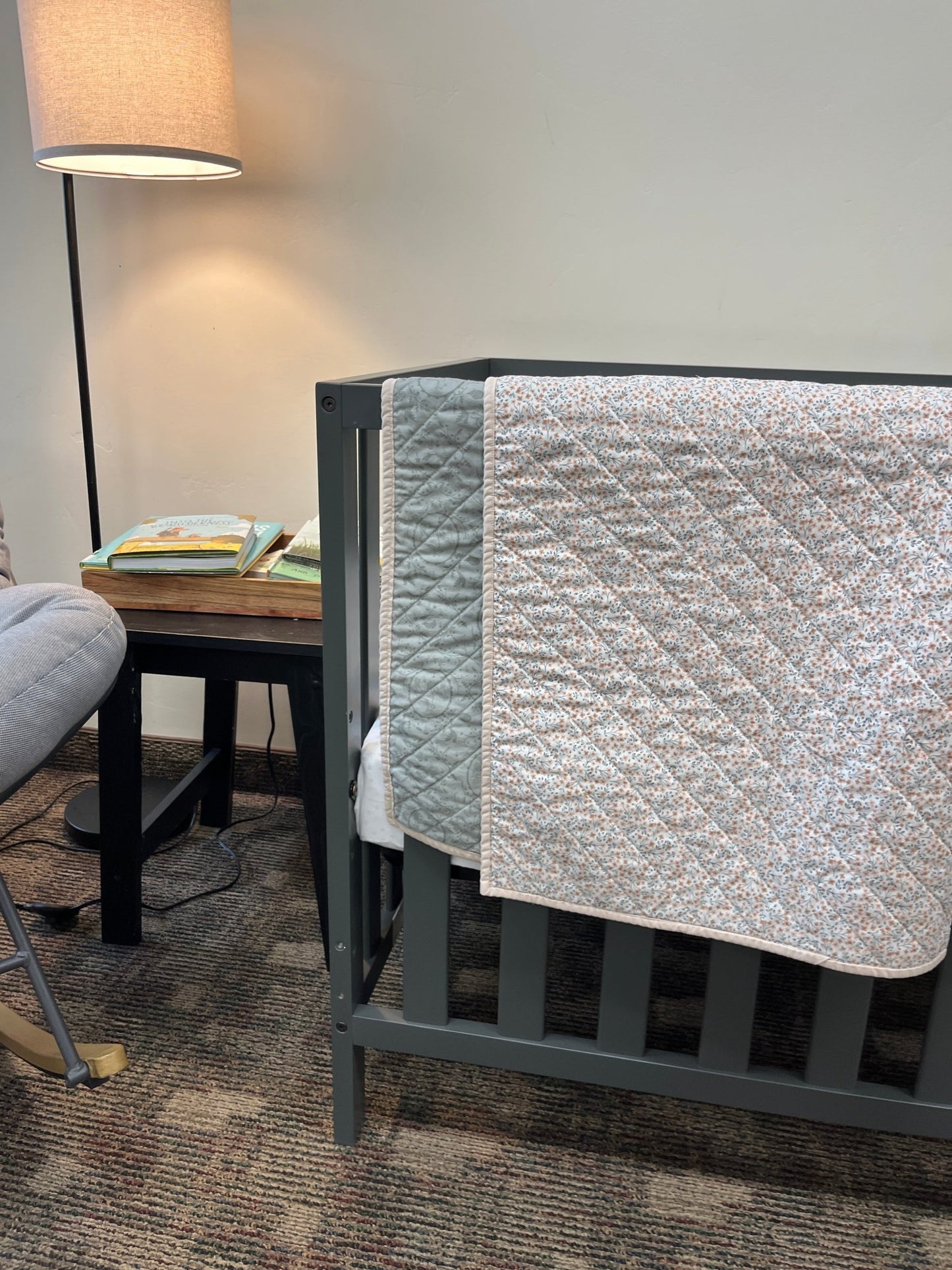 Wildflower Baby Crib Quilt: Forest Animals - The QuilTea Corner