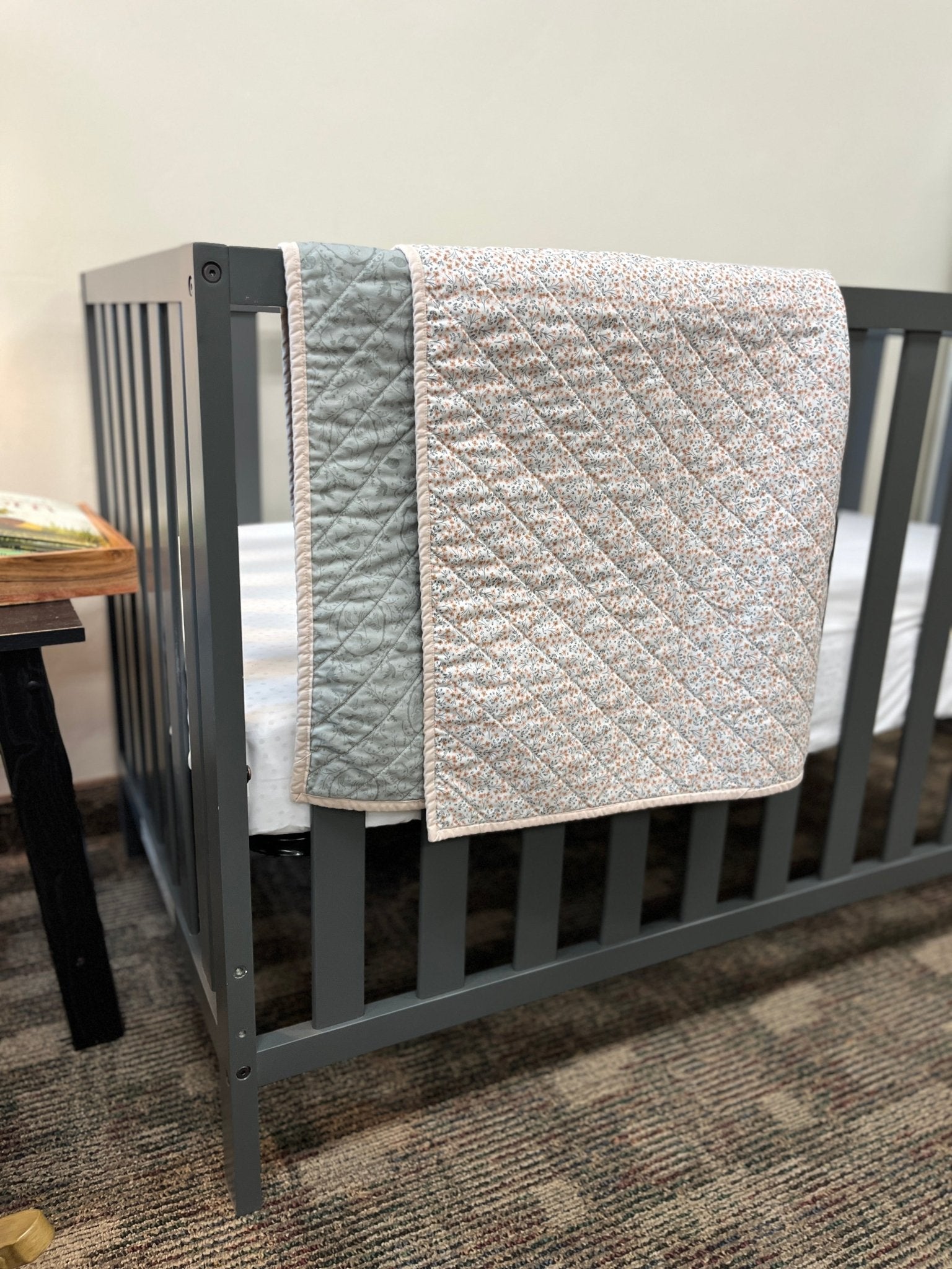 Wildflower Baby Crib Quilt: Forest Animals - The QuilTea Corner