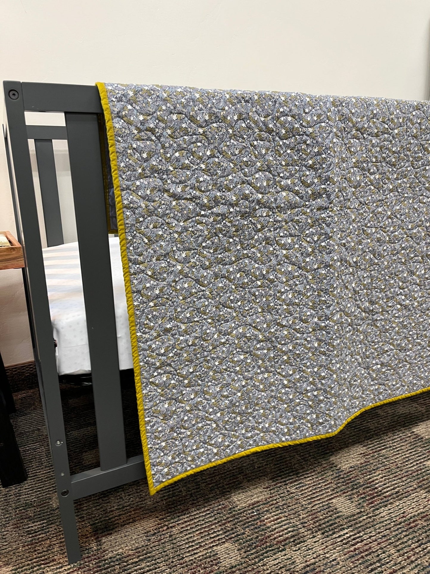 Wildflower Purple and Grey Wholecloth Quilt with Grandpa and Me Book Bundle - The QuilTea Corner