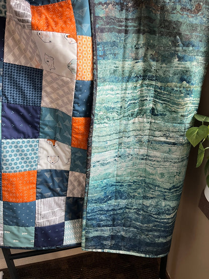 Woodland Mountain Baby Crib Quilt - The QuilTea Corner