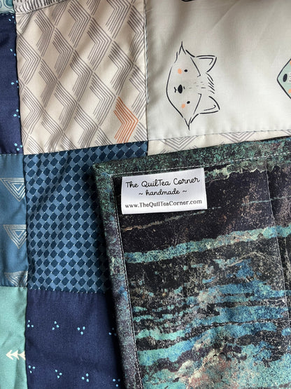 Woodland Mountain Baby Crib Quilt - The QuilTea Corner