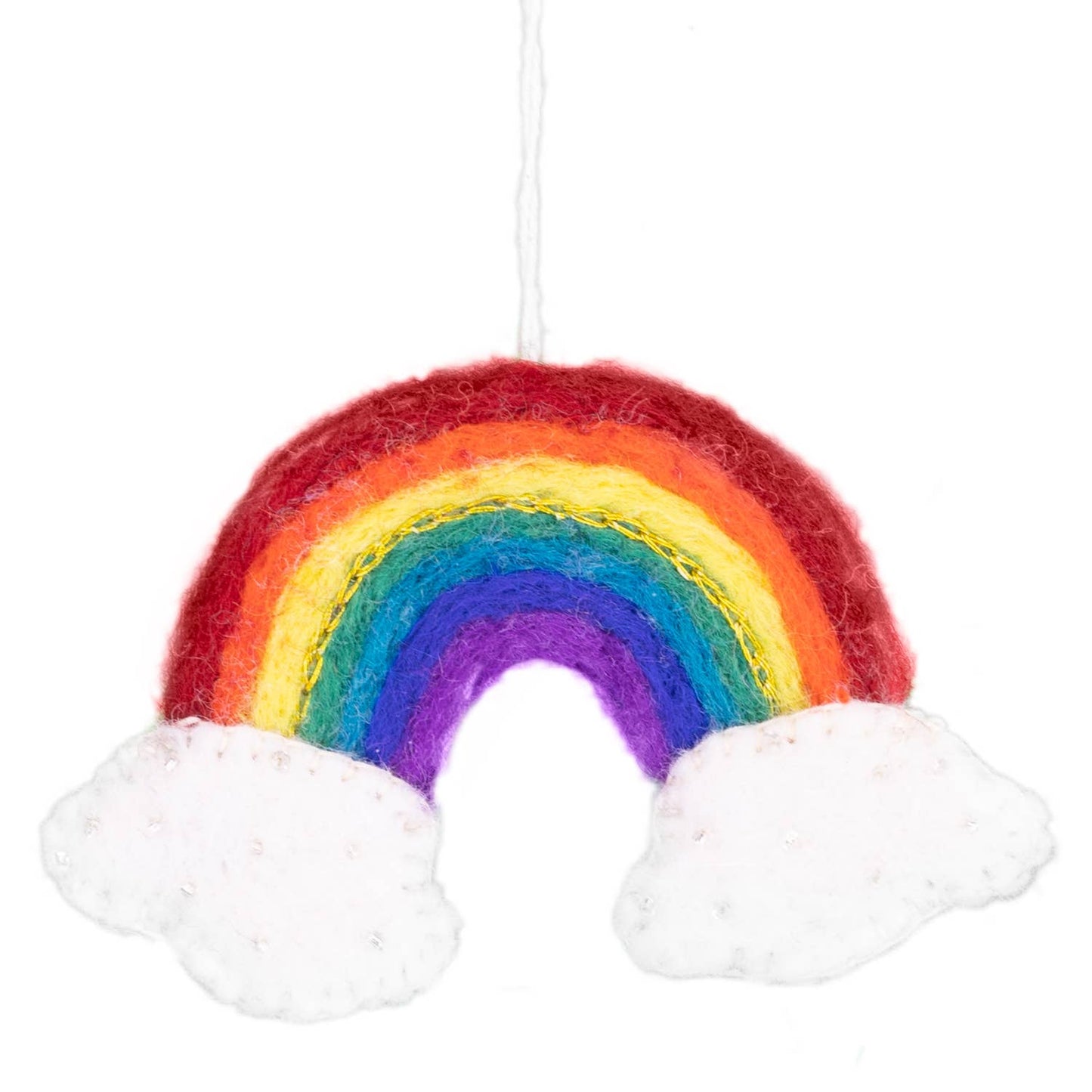 Bright Felt Rainbow Ornament - The QuilTea Corner