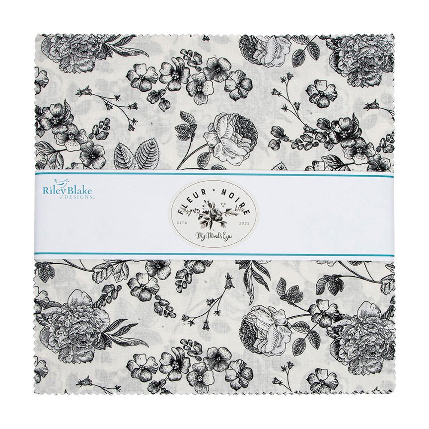 Fleur Noire 10" Stacker Layer Cake Fabric - The QuilTea Corner