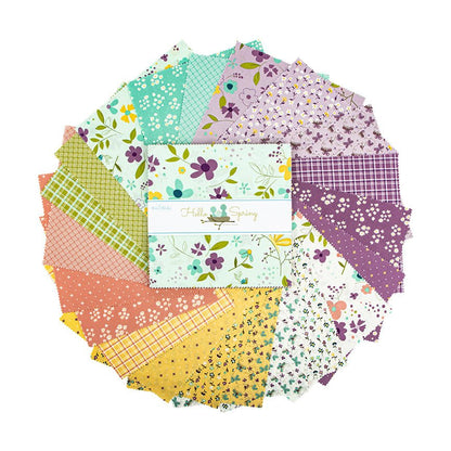 Hello Spring 10 inch Stacker Layer Cake Fabric - The QuilTea Corner