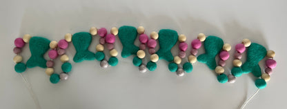 Mermaid Vibes Felt Garland - The QuilTea Corner