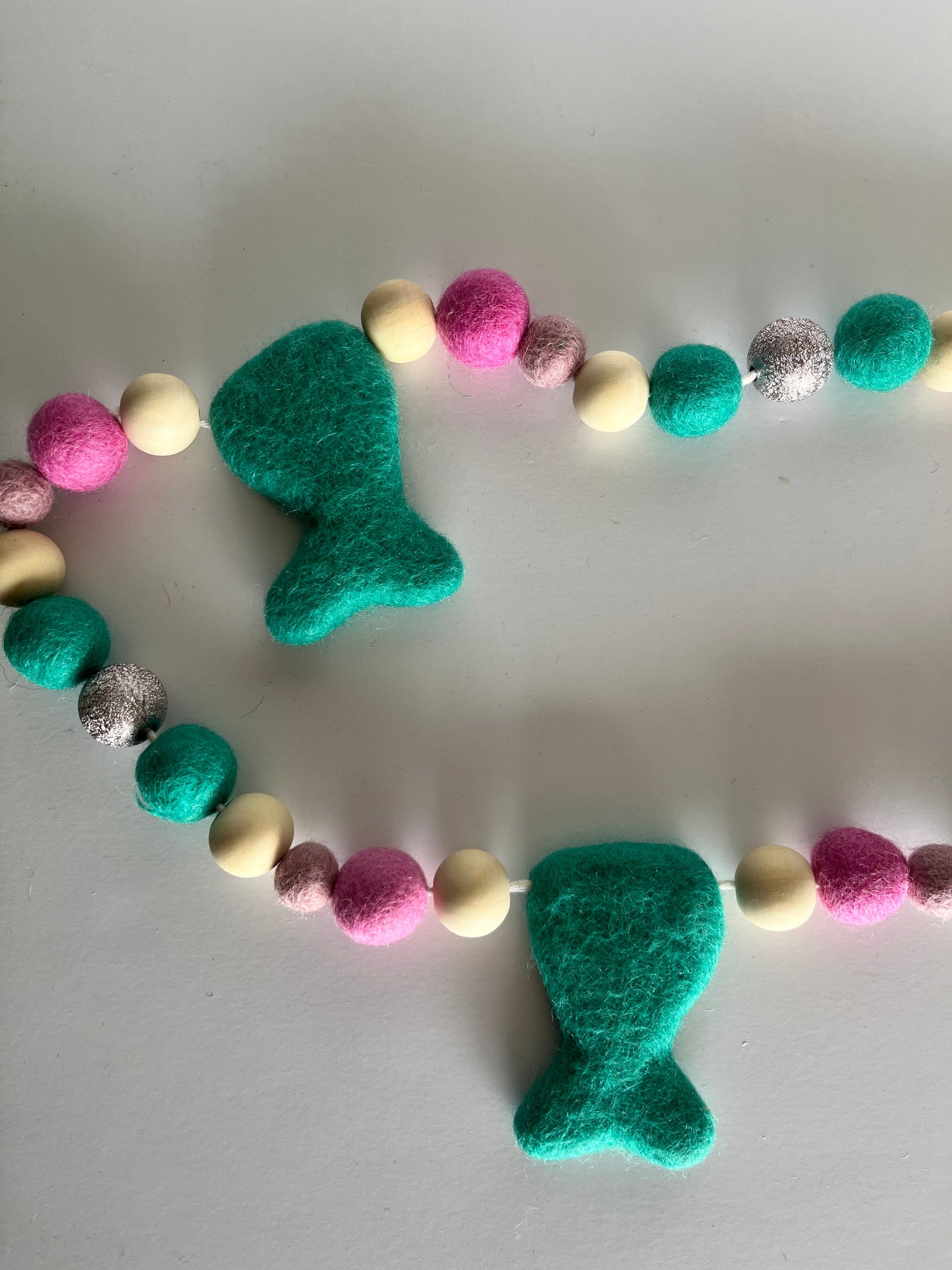 Mermaid Vibes Felt Garland - The QuilTea Corner