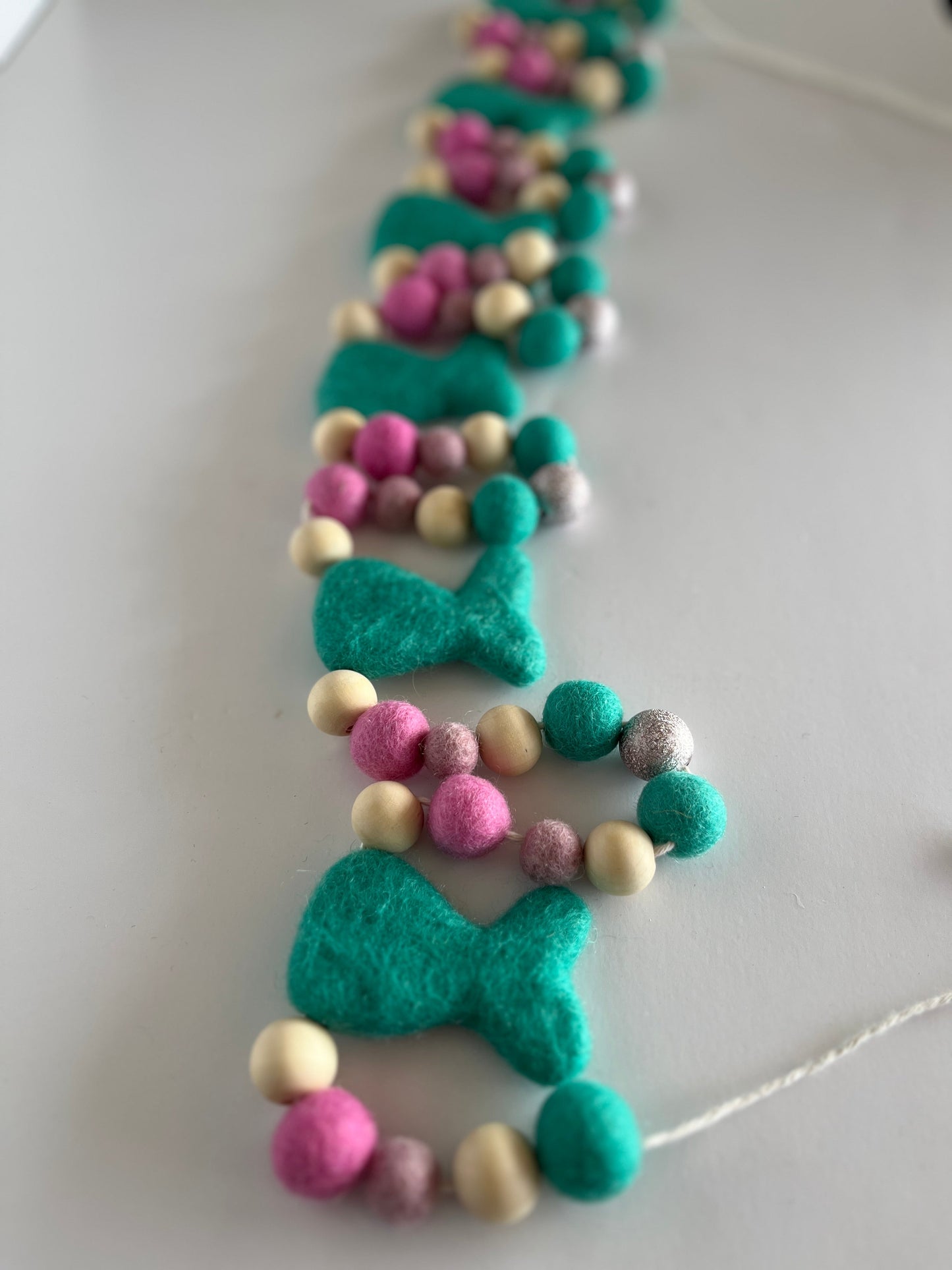 Mermaid Vibes Felt Garland - The QuilTea Corner