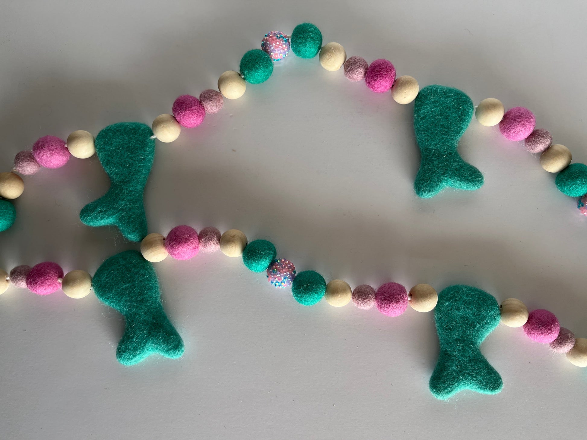 Mermaid Vibes Felt Garland - The QuilTea Corner