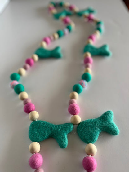 Mermaid Vibes Felt Garland - The QuilTea Corner