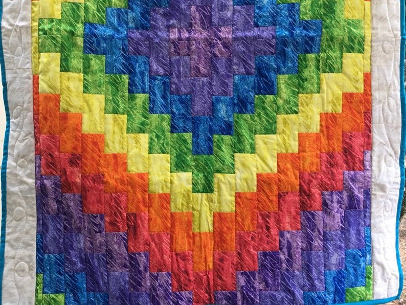 Quick Trip Rainbow Baby Baby Quilt Throw - The QuilTea Corner