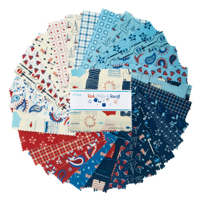 Red White and Bang 5" Stacker Precut Charm Pack - The QuilTea Corner