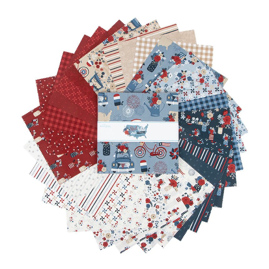 Red, White & True 10" Stacker Layer Cake Fabric - The QuilTea Corner