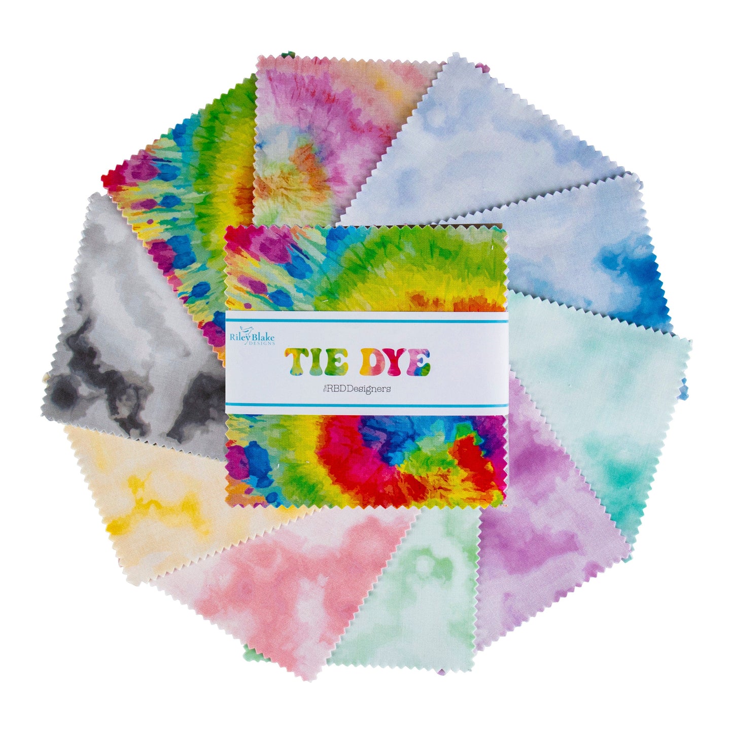 Tie Dye 5" 5-inch Squares Charm Pack - The QuilTea Corner