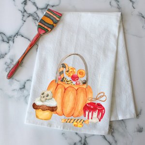 Trick or Treat Goodies Halloween Kitchen Towel - The QuilTea Corner