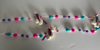 Unicorn Dreams Felted Garland - The QuilTea Corner