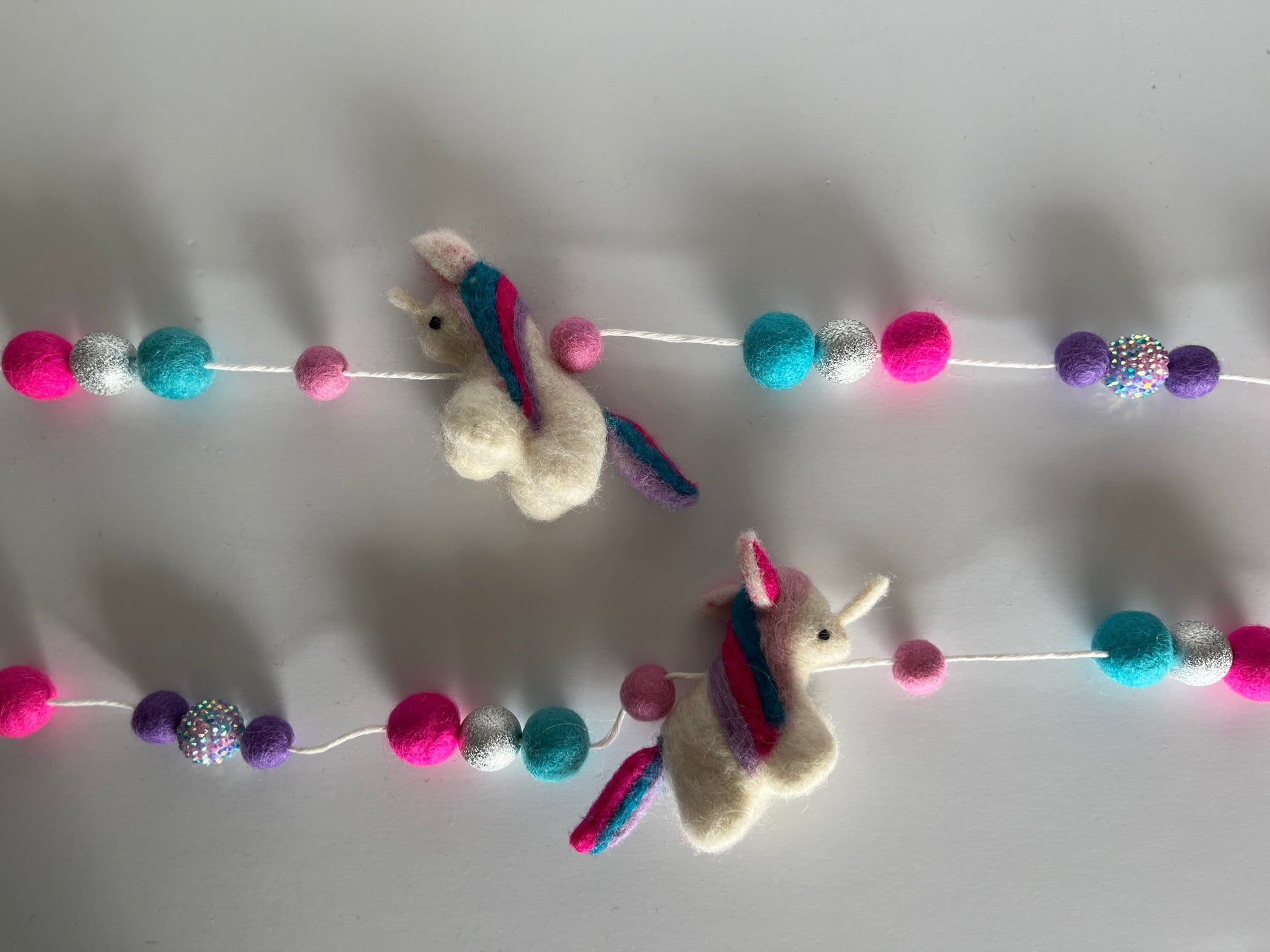 Unicorn Dreams Felted Garland - The QuilTea Corner