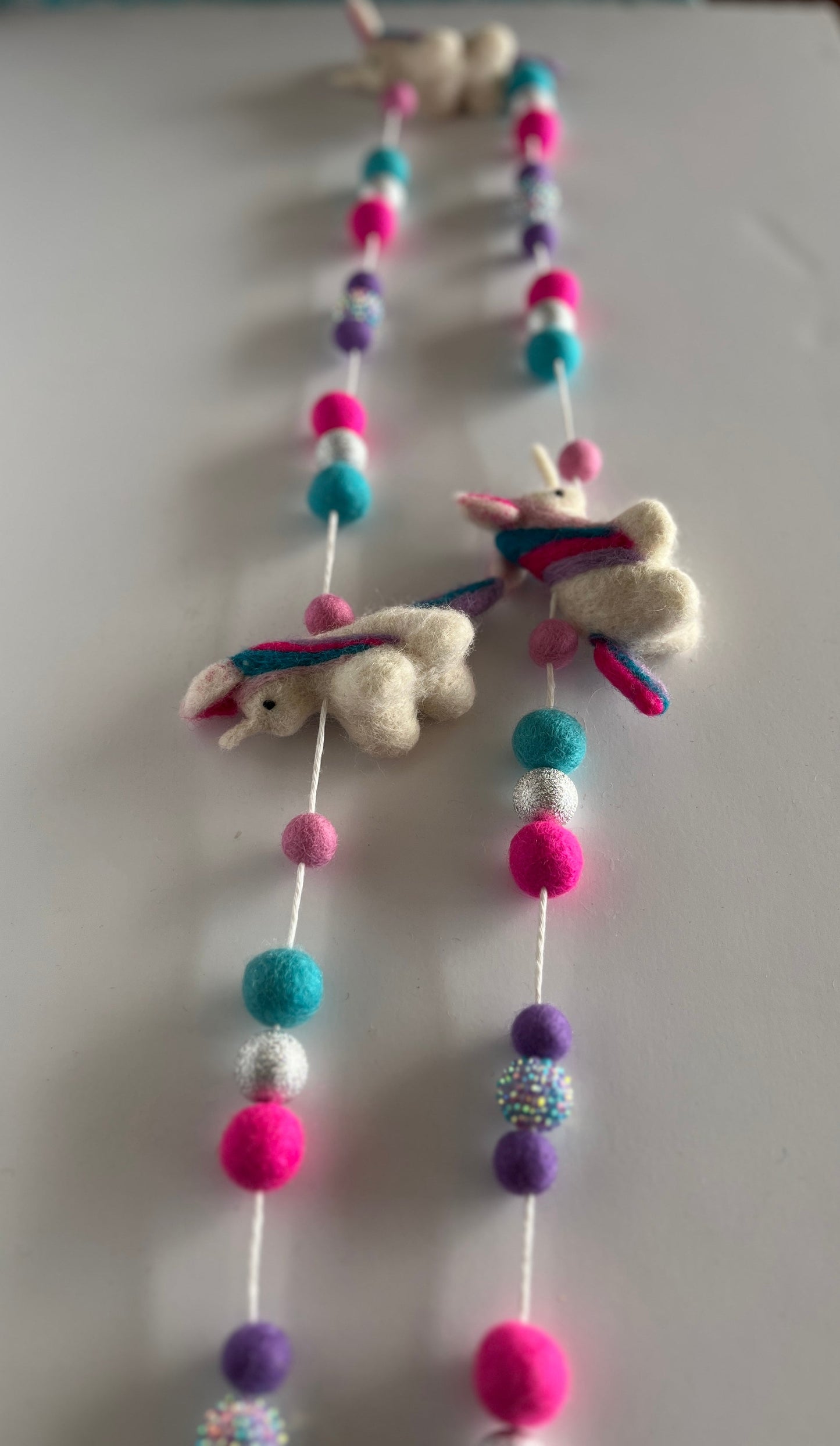 Unicorn Dreams Felted Garland - The QuilTea Corner